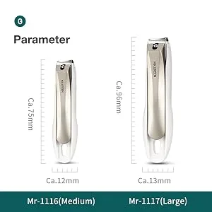 MR.GREEN Nail Clippers Anti Splash Fingernail Cutter Stainless Steel  - M+Nano Glass File - 1116-300-5