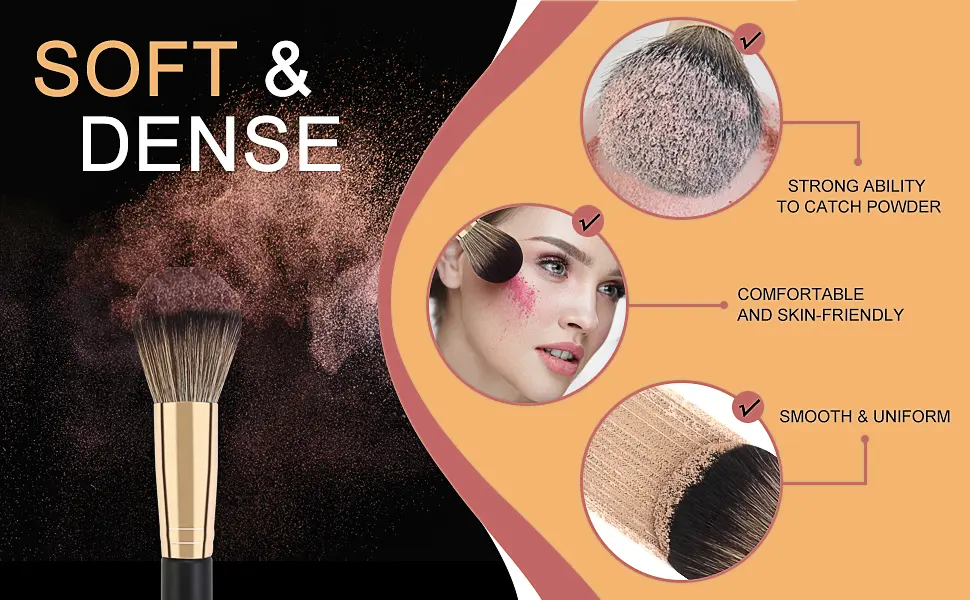 Makeup Brushes,MAANGE 10 PCs Travel Professional Makeup Brushes Set with Case,Foundation Kabuki Blush Eyeshadow Make Up Brush with Makeup Sponge and Brush Cleaner(Blackgold) - make up brushes