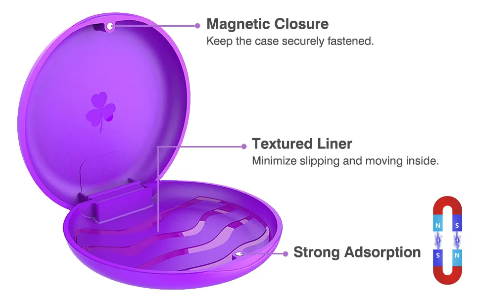 ARGOMAX - 2 Pack Retainer Mouth Guards Travel Cases, Purple + Black C: 1pc Black + 1pc Purple - argomax retainer case