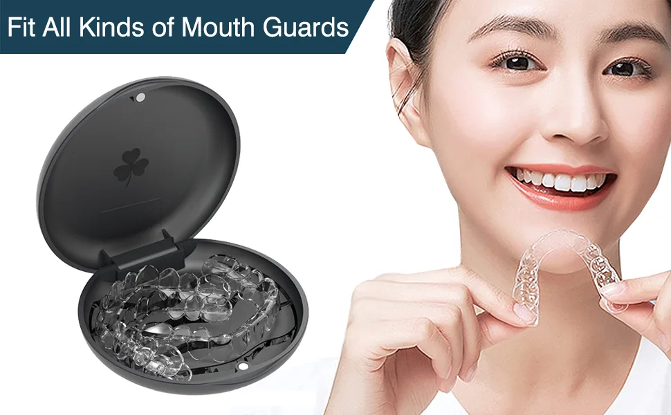 ARGOMAX - 2 Pack Retainer Mouth Guards Travel Cases, Purple + Black C: 1pc Black + 1pc Purple - argomax retainer case