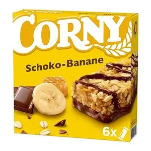 CORNY Chocolate Banana cereal bar 150g box of 6 bars - product information 2