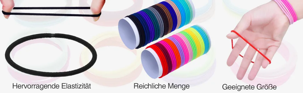 69pcs 3mm multicolor hair band no metal elastic soft - product information 2