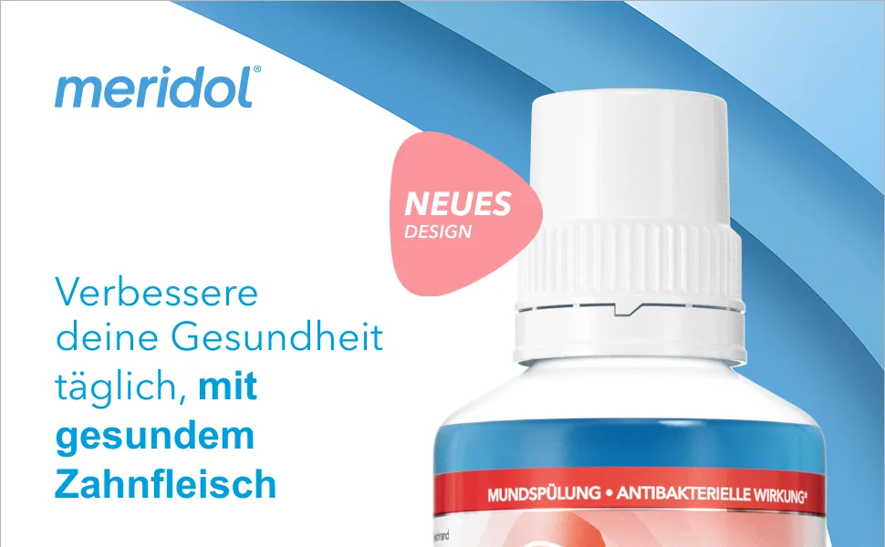 Meridol mouth rinsing circular puree 400ml - antibacterial effect protects gums strengthens the teeth and refreshes the breath without alcohol 400 ml (1 Pack) - product information 1