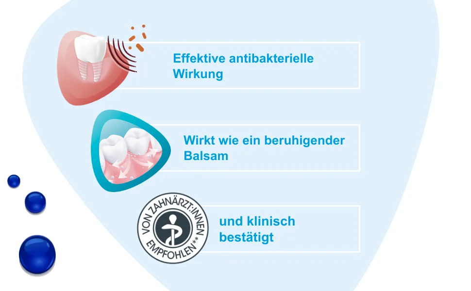 Meridol mouth rinsing circular puree 400ml - antibacterial effect protects gums strengthens the teeth and refreshes the breath without alcohol 400 ml (1 Pack) - product information 4