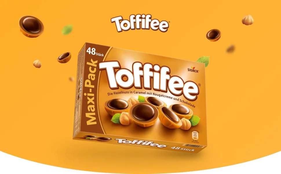 Toffifee 1 x 400g Maxi Pack Hazelnut in Caramel with Nougat Cream and Chocolate Hazelnut 1 x 400g - box chocolate dankeschön geburtstag geschenk haselnuss haselnüsse karamell karamellbonbons klein