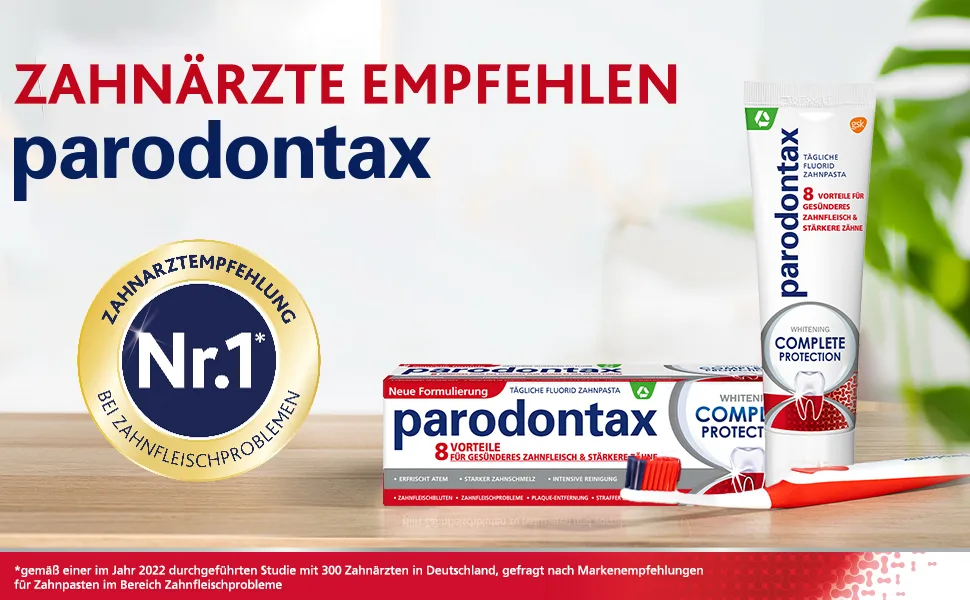 Parodontax Complete Protection Whitening Toothpaste for gum problems 75 ml 75 ml (1 pack) Pepper - Nr 1 Weiss