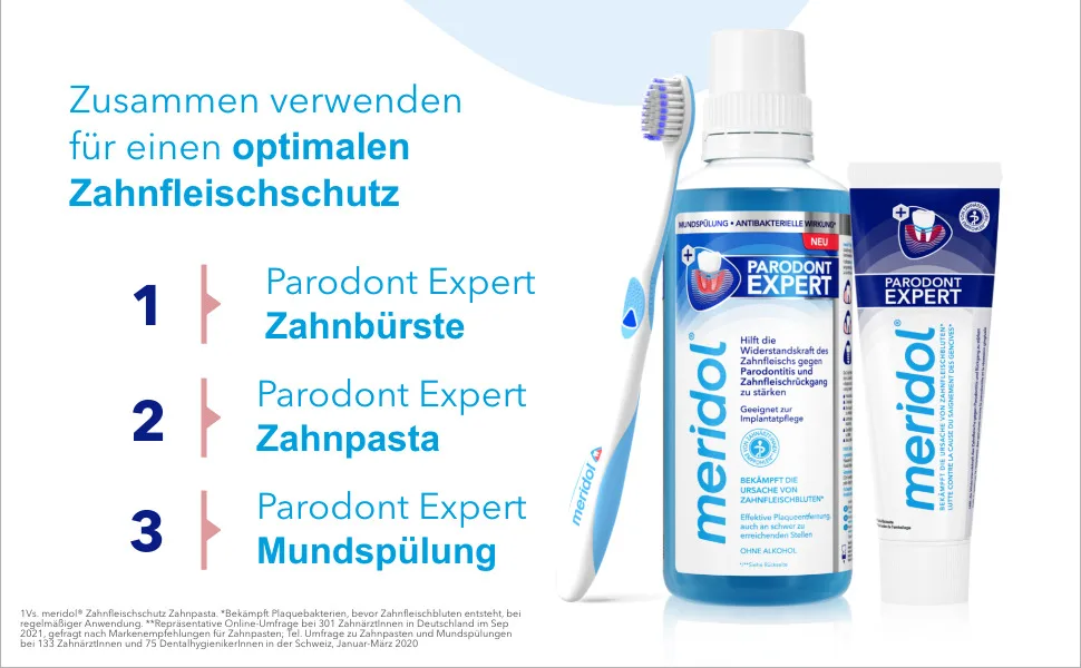 Meridol toothpaste parodont expert 75 ml - toothpaste looks antibacterial and thus supports the natural healing process of the gums 75 ml (1 -pack) toothpaste - product information 5