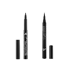 Manhattan Multi Effect Liner highly pigmented black eyeliner for a thick and thin eyeliner color Black 001 1 x 1ml - cffy