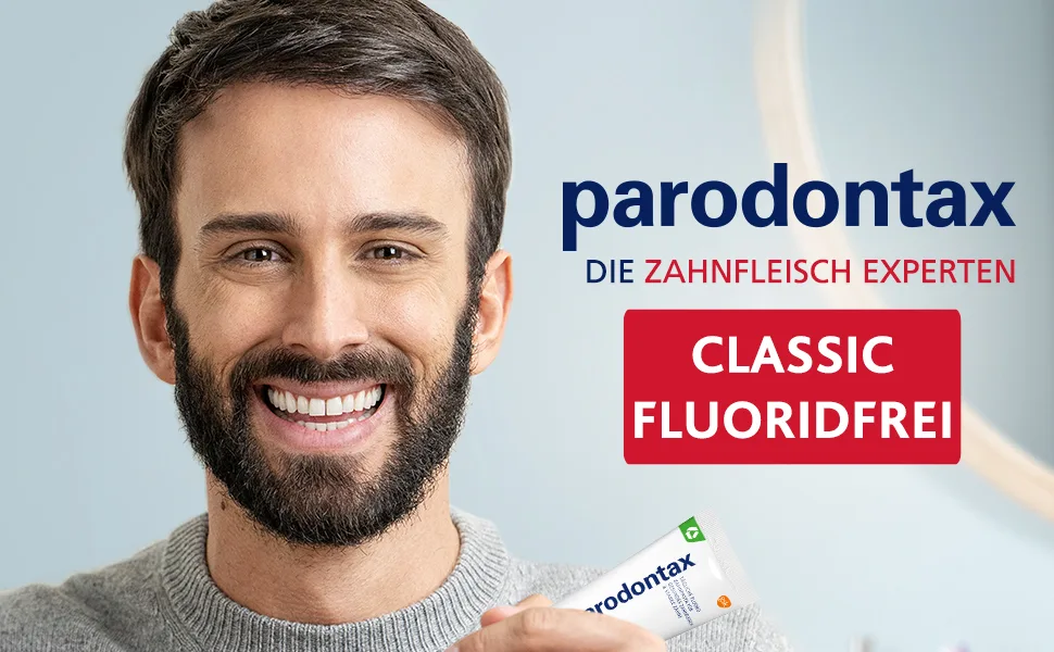 Parodontax Classic fluoride -free toothpaste without fluoride helps to reduce and prevent gum bleeding 1 x 75ml 75 ml (1 Pack) - Classic Fluoridfrei
