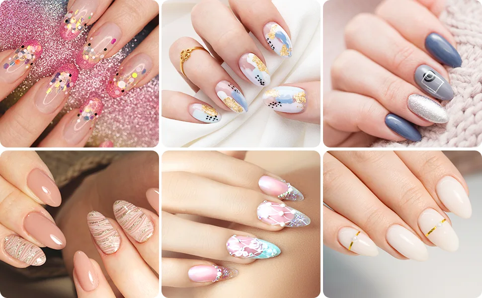 Nail tips 500 pieces wrong nail acrylic artificial nail tips with storage case for nail studios and DIY nail art at home 10 sizes (almond shape) almond shape 1 piece (500 pack) - B0BN36Z5GM