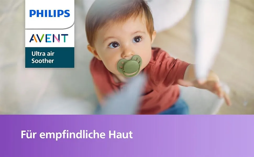 Philips Avent Ultra Soft Schnuller- 2-person pack BPA-free extra soft pacifier for babies from 18 months including transport and sterilization box green/orange (model SCF093/01) - product information 1