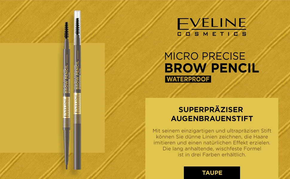 Eveline Cosmetics Micro Precision Ultra-Precise Eyebrow Pencil No. 01 Taupe 10 ml (Pack of 1) Red - BROW PENCIL