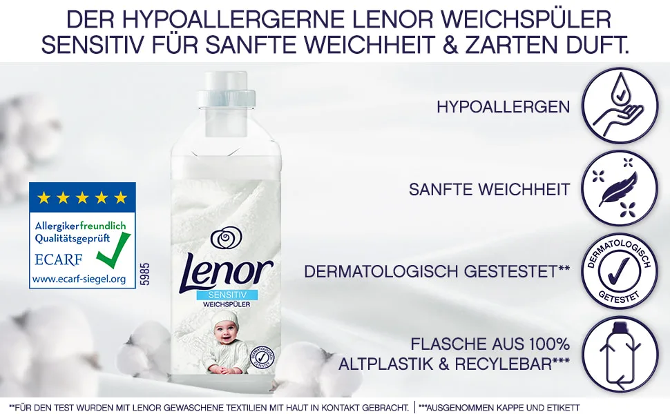 Lenor fabric softener fluffy laundry with laundry scent 32 wash loads amethyst flower room (800 ml) fabric softener (old) 800 ml (1 Pack) - Lenor 4