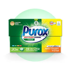 PUROX CAPS UNIVERSAL (22 WL) Washing Caps 2 chambers for colored textiles doypack detergent 396 g Unscented 22 pieces (1 pack) - product information 8