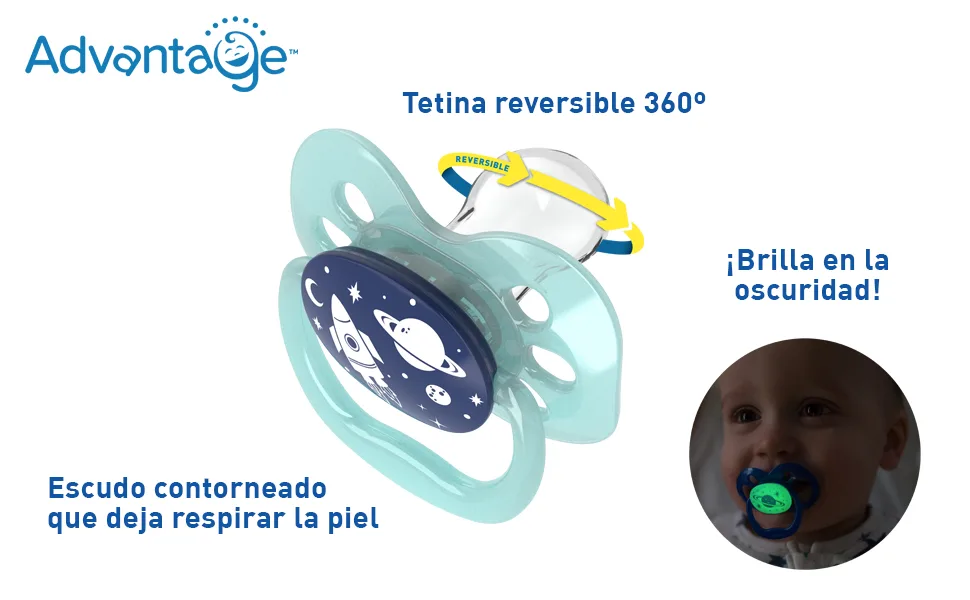 Dr. Brown's Prevent Silicone Pacifier T-1 0-6 Months Blue 2 Pack White blue - Eigenschaften Schnuller Advantage Dr. Brown