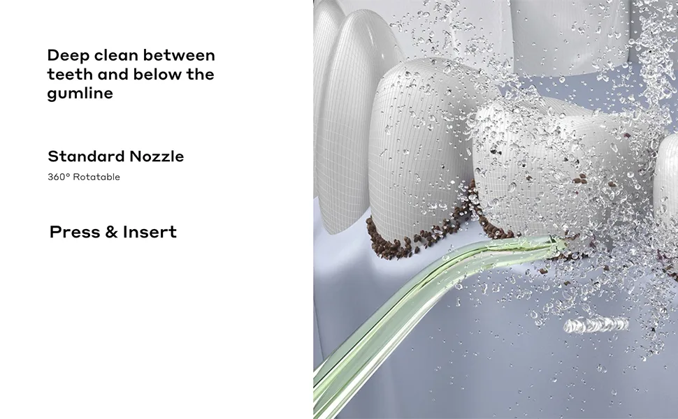 Oclean N10 Standard Replacement Nozzle ONLY for Oral Irrigator W10 Professional Oral Irrigator (2 Pack) Green - Tiefenreinigung