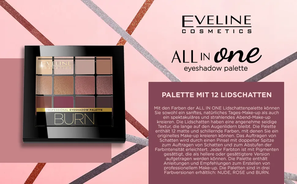 Eveline Cosmetics Eyeshadow Set ALL in ONE Rose - all in one