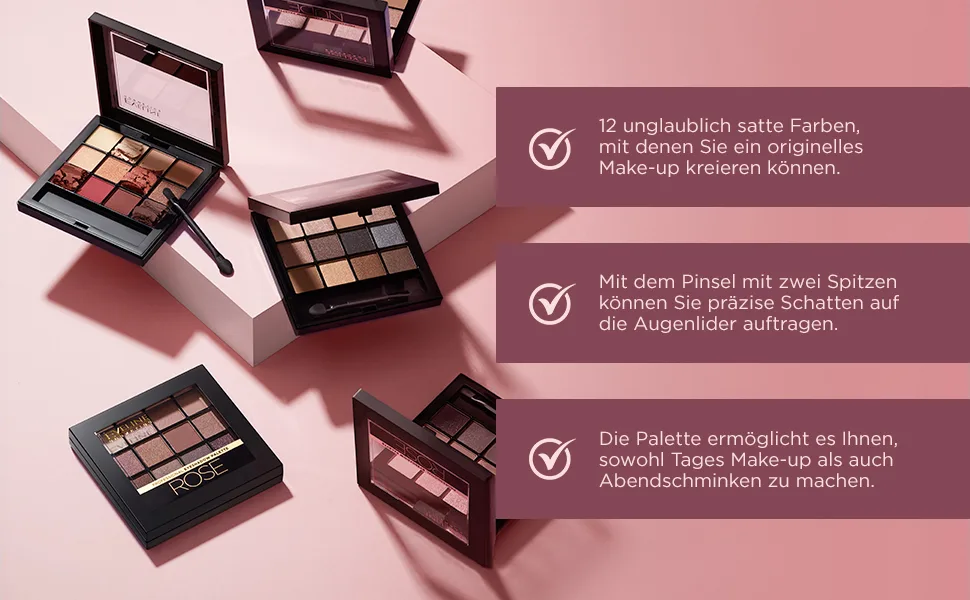 Eveline Cosmetics Eyeshadow Set ALL in ONE Rose - all in one