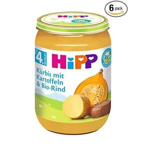 HiPP Pumpkin with Potatoes and Organic Beef 6-pack (6 x 190 g) H 6270 Carton/Pumpkin/Beef 190g 190 g (6-pack) Single - product information 2