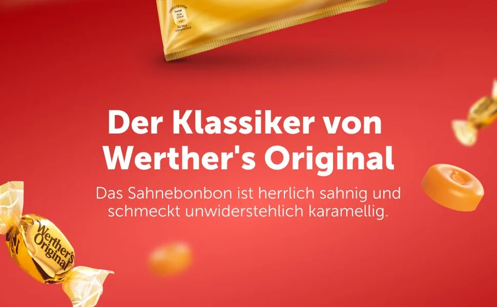 Werther's Original 1 x 1000g bulk pack Classic cream candies with delicious caramel flavour 1 x 1000g Classic - bonbon box echte geschenk grosspackung karamell karamellbonbons naschbox nervennahrung oster ostern