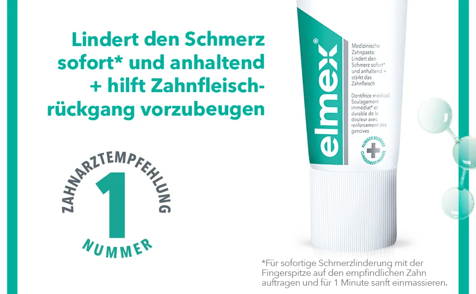 Elmex toothpaste Sensitive Professional Repair & Prevent 2x75ml - Medical tooth cleaning for immediate* persistent protection - prevents gum return & new pain in front of 75 ml (2 pack) - product information 2