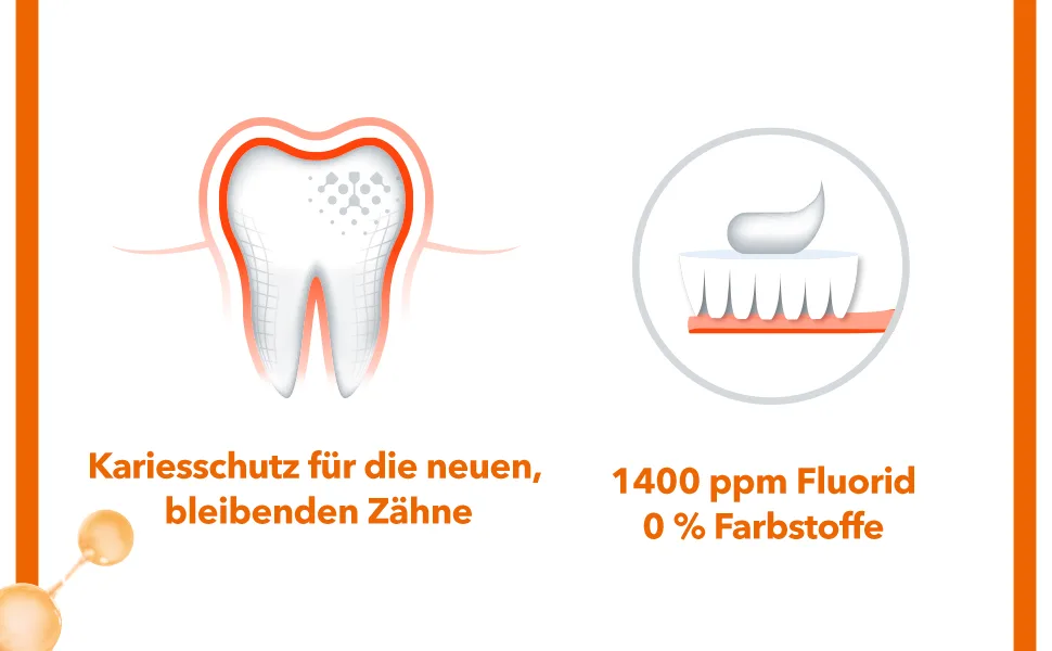 Elmex toothpaste junior 6-12 years 4x75ml-medical tooth cleaning with 1400 ppm fluoride content for highly effective caries protection-strengthens the new permanent teeth 75 ml (4-pack) - product information 3