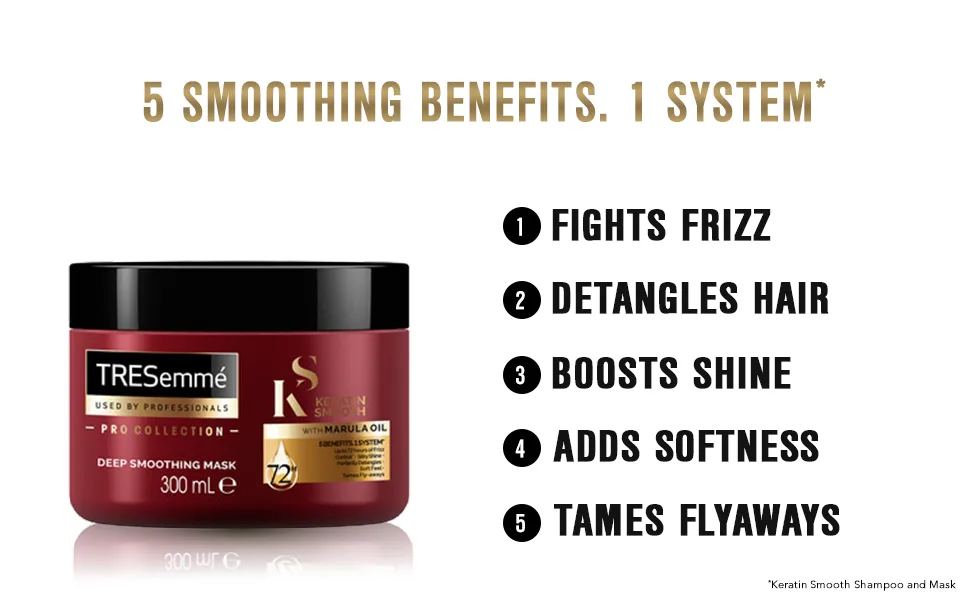 Tresemme Keratin Smooth Mask for Frizzy and Difficult to Manage Hair 300ml 300 ml (1 pack) - product information 2