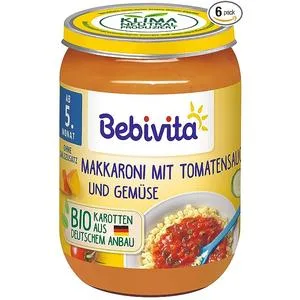 Bebivita menus from 5 months Macaroni with tomato sauce and vegetables pack of 6 (6 x 190g) - product information 2