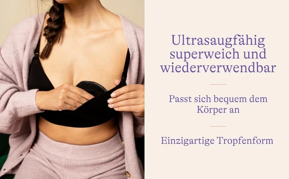 Lansinoh washable breastfeeding inserts light pink & black - 8 pieces including laundry net - ultra -suction super soft and reusable 8 pieces (1 Pack) single - Waschbare Stilleinlagen farbig