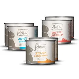 Mjamjam - Premium wet food for cats - trial package 6 -pack (6 x 200 g) grain free with extra meat single mixing package 200 g (6 Pack) - product information 2