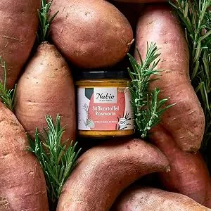 NABIO | Mediterranean spread beetroot pear walnut I vegan I (6 x 135g) Beetroot pear walnut 135 g (pack of 6) - aufstrich bio Süßkartoffel Rosmarin