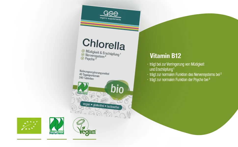 GSE Chlorella Pressing 240 tablets nutrient-rich micro algae rich in chlorophyll 100% vegetable vegan and without additives organic quality grows 240 pieces (1 Pack) - Chlorella