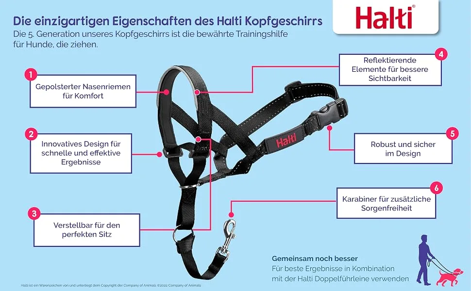 Halti head harness-prevents your dog from pulling on a leash simple adaptation light with padded nose strap anti-train collar for medium-sized dogs (size 3 desert sand) desert sand 3 - Halti Headcollar