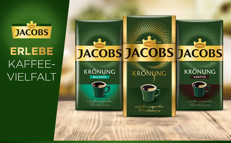 Jacobs Filter Coffee Kr nung Strong 500 g ground coffee strong 500 g (1 pack) - Filterkaffee, Kaffee gemahlen, Vakuumverpackt