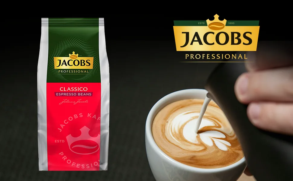 Jacobs Professional Classico Espresso coffee beans 1kg Arabica and Robusta beans intensity 4/5 Classico Espresso 1 kg (1 Pack) - kaffee-bohnen