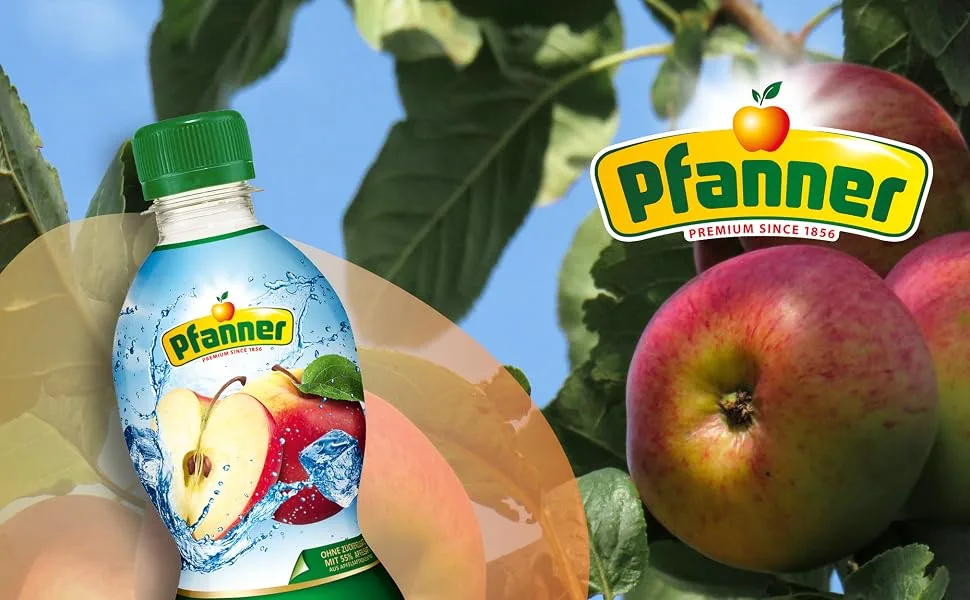 Pfanner apple spritzer (6 x 0.5 l) made from 55% fruit content with carbonic acid - fruit drink with no added sugar - spritzer in a bulk pack - Apfelschorle 0,5 6x Vorratspack