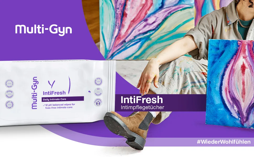 Multi-Gyn IntiFresh intimate care wipes pack of 6 (6 x 12 pieces) 12 pieces (pack of 6) - IntiFresh