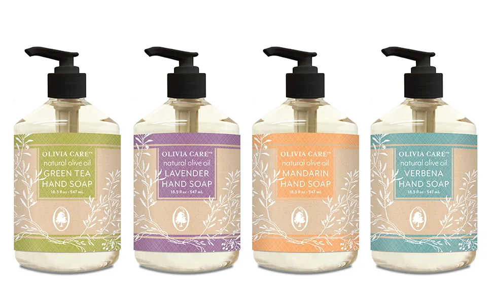 Liquid Hand Soap By Olivia Care All Natural - Cleansing, Germ-Fighting, Moisturizing Hand Wash for Kitchen & Bathroom - Gentle, Mild & Natural Scented - 18.5 OZ (Lavender) - soaps