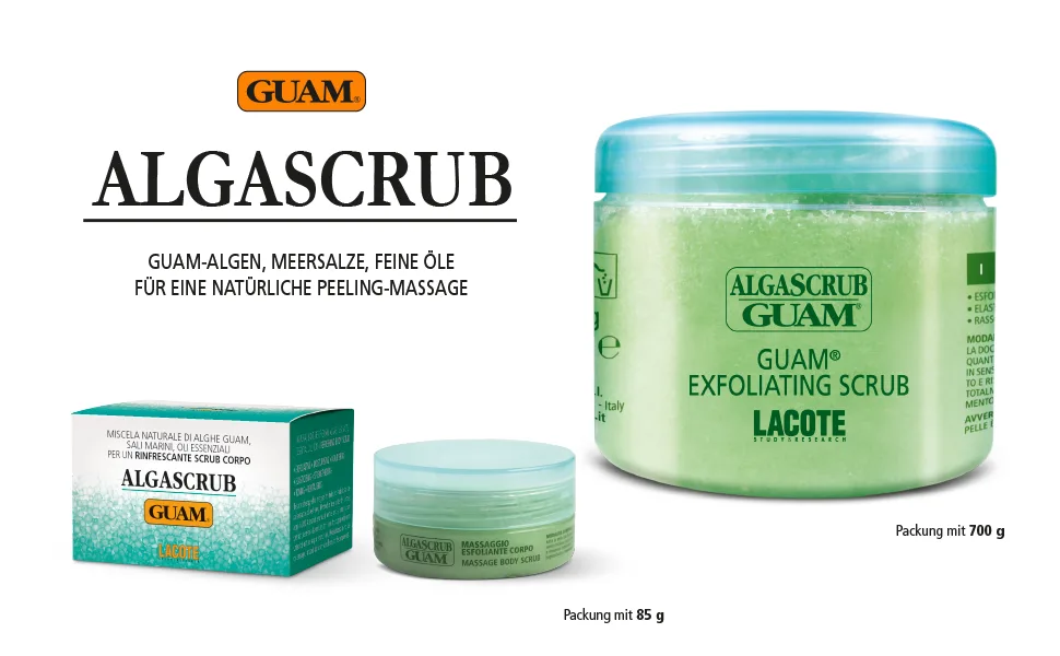 Guam Algascrub Energy Revitalizing Energizing Body Scrub Scrub with Refreshing Citrus Scent Made in Italy 420 gr Pack - Algascrub