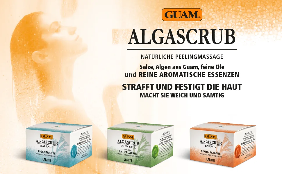Guam Algascrub Energy Revitalizing Energizing Body Scrub Scrub with Refreshing Citrus Scent Made in Italy 420 gr Pack - Algascrub