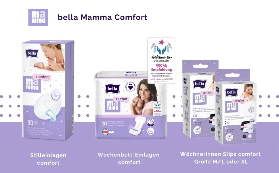 bella Mamma comfort postpartum pads pack of 4 (4 x 10 pieces) - Überblick Sortiment