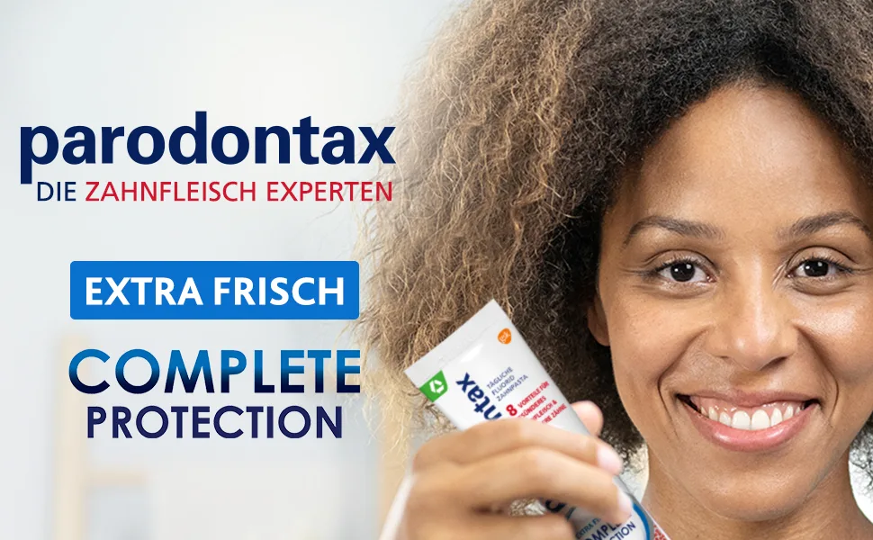 Parodontax Complete Protection Toothpaste with Fluoride 4x75ml helps reduce and prevent bleeding gums new pack - PD EF