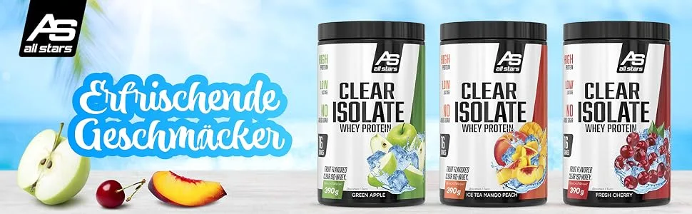 All Stars Clear Isolate Whey Protein (390g Green Apple) Green Apple 390g - Clear Isolate