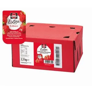 Schwartau Extra Strawberry Portions Jam Portion Bowls Bulk Pack 100x25g - product information 2