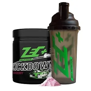 Zec+ Nutrition Kickdown - Pre Workout Shake with Amino Acids - Watermelon 380gr Watermelon 20 servings (1 pack) - Kickdown Booster Pulver + Shake
