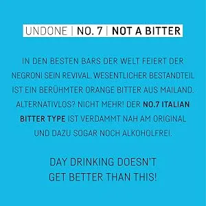 UNDONE NO.7 Italian Bitter Type - alcohol-free alternative to Orange Bitter (1 x 0.7l) - NO.7