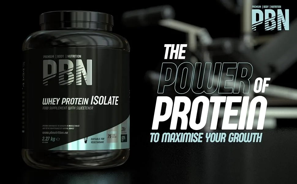 Premium Body Nutrition - Whey ISOLATE Powder 2.27 kg Strawberry - 33 Servings Strawberry 2.27 kg (1 Pack) - whey