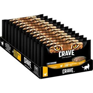 CRAVE Cat Portion Bag Multipack Sauce with Chicken 13 x 4x85g Chicken Single - product information 2