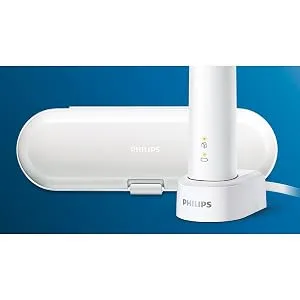 Philips Sonicare ProtectiveClean 4300 Electric toothbrush HX6807/35 Double pack - 2 sound toothbrushes pressure control travel case - White & White 2 pieces (1 Pack) - product information 9