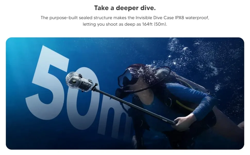 Insta360 X3 Invisible Dive Case - product information 4